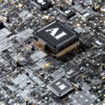 Quantum AI - a computer chip with the letter a on top of it