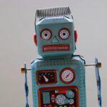 Rescue Robot - blue plastic robot toy