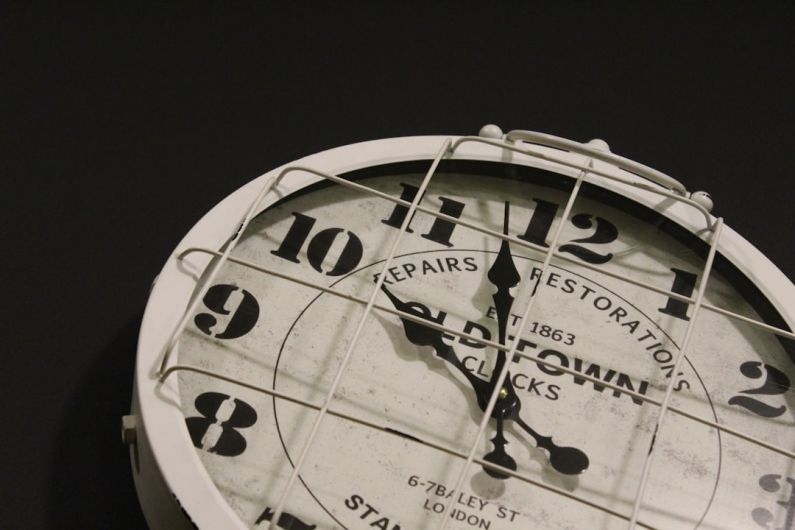 Time Travel - analog clock at 10:59